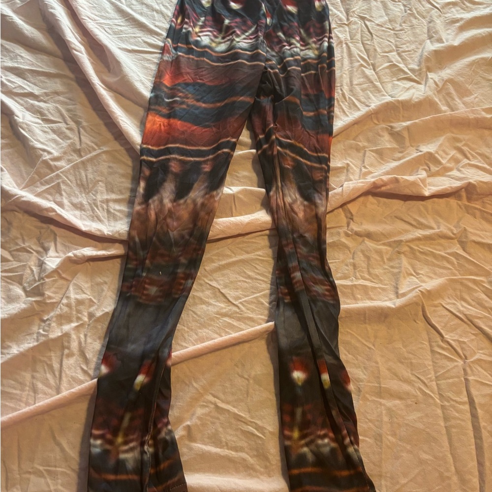 Bohemian Multicolor Patterned Pants new men